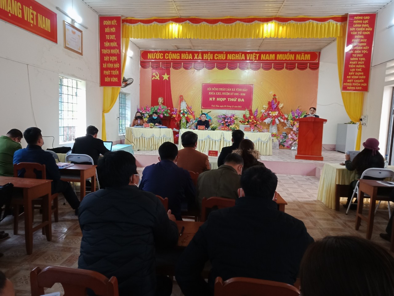 Xã Vĩnh Hảo tổ chức Kỳ họp thứ Ba Hội đồng nhân dân xã Vĩnh Hảo Khóa XXII,nhiệm kỳ 2021 – 2026
