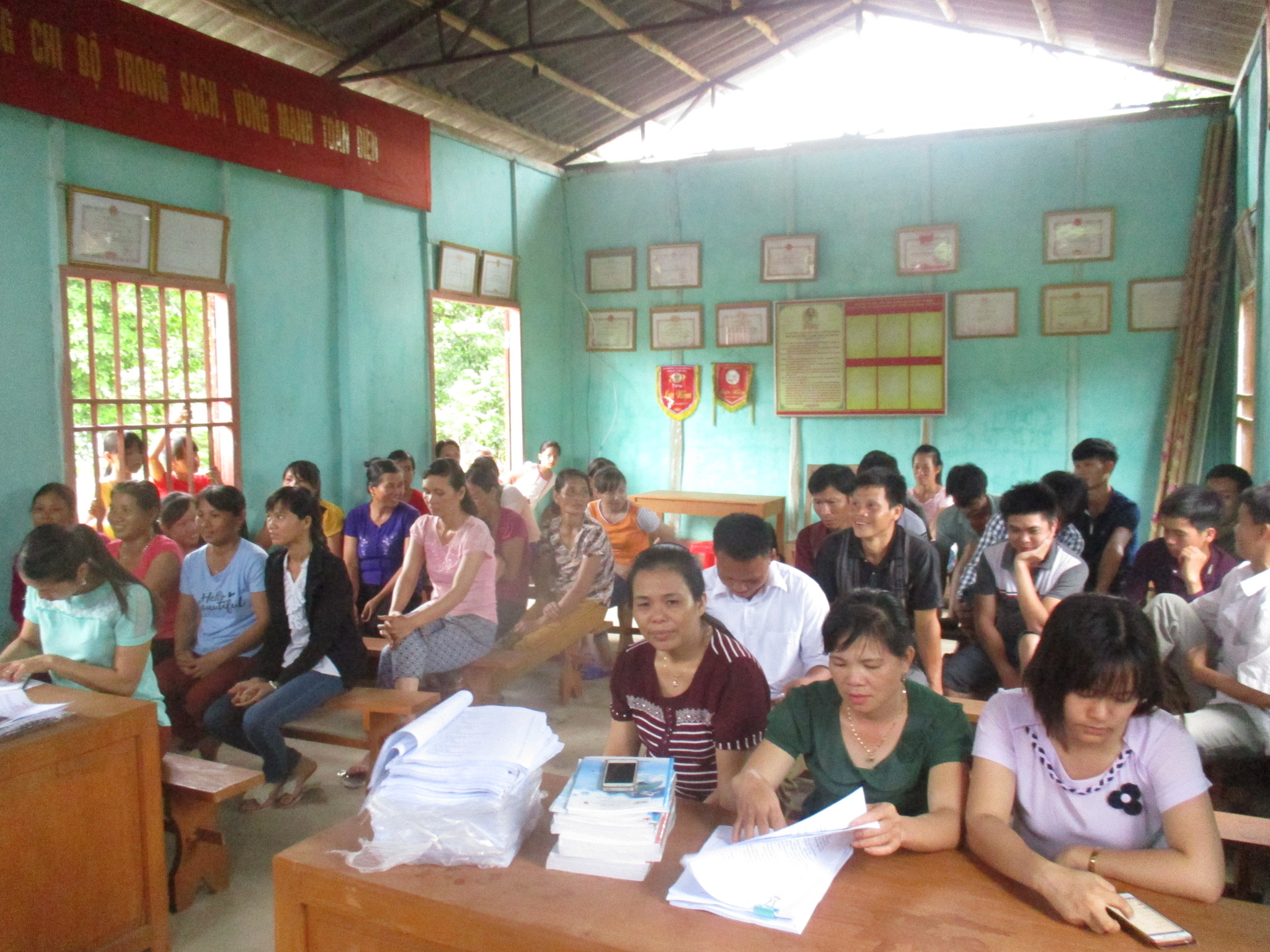 Trung tâm học tập cộng đồng xã Vĩnh Hảo đào tạo dậy nghề cho nông dân lao động