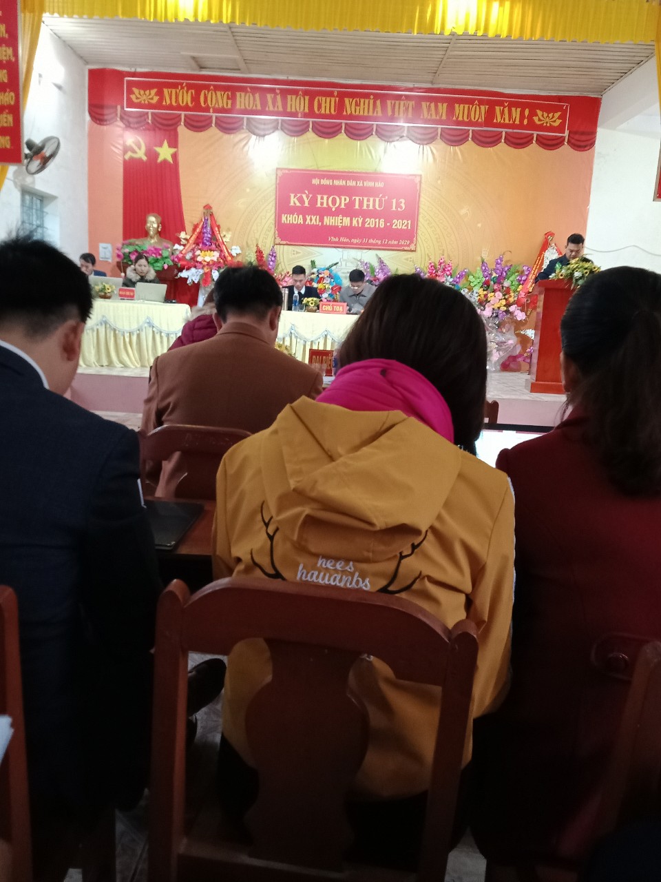 Hội đồng nhân dân xã Vĩnh Hảo tổ chức kỳ họp thứ 13 khóa XXI nhiệm kỳ 2016 -2021